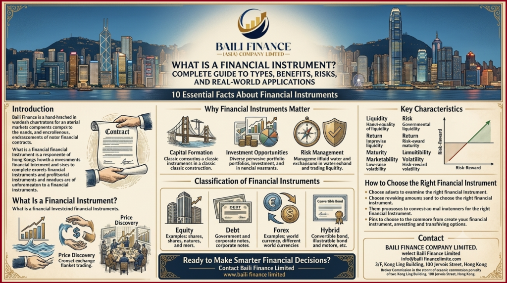 Financial instruments including stocks bonds and investment securities explained