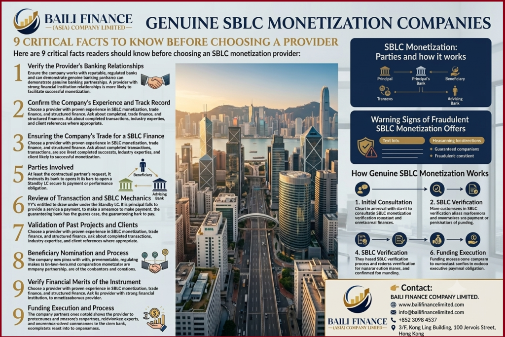 Standby Letter of Credit (SBLC) used for international trade finance.