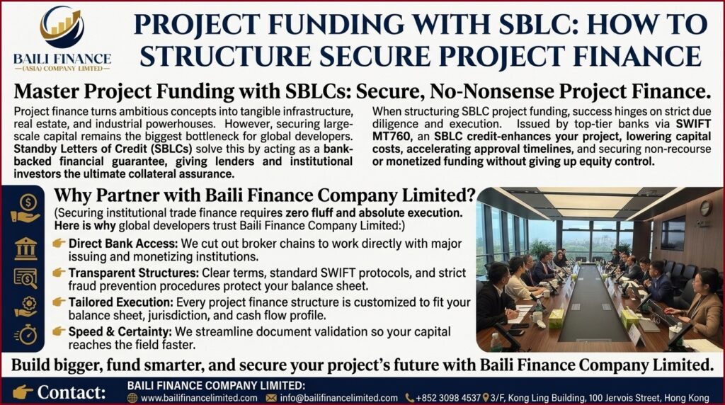 Project funding with SBLC and structured project finance