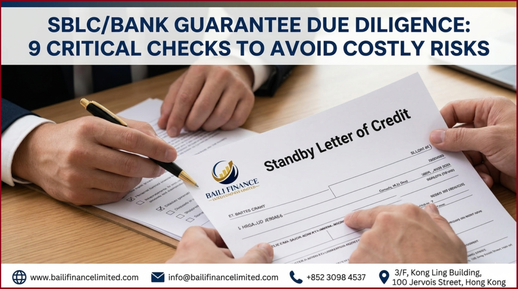 SBLC and bank guarantee due diligence documents reviewed by financial professionals