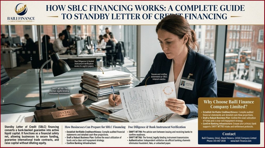 Due diligence for SBLC financing and bank instrument verification