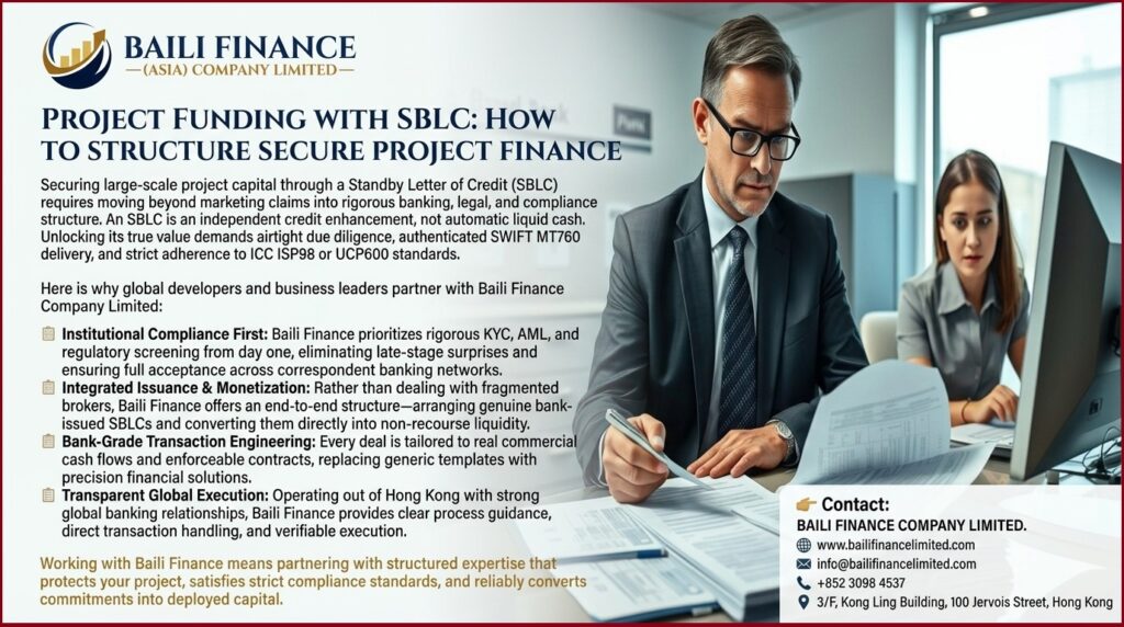 SBLC financing due diligence and banking compliance