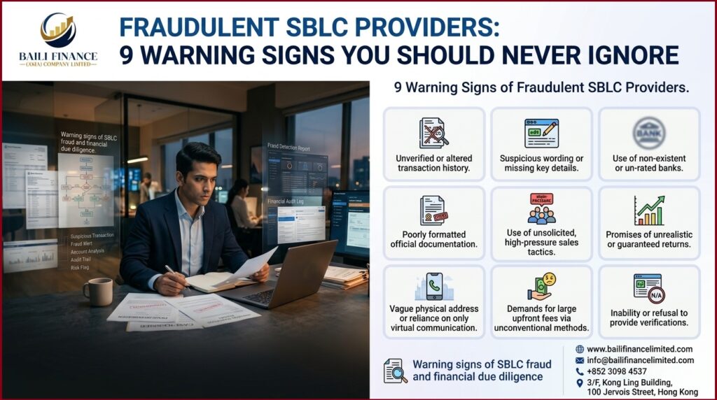 Warning signs of SBLC fraud and financial due diligence