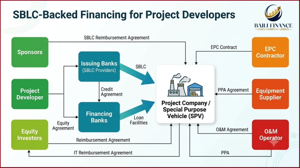 project finance structure showing sponsors banks project company construction and revenue contracts