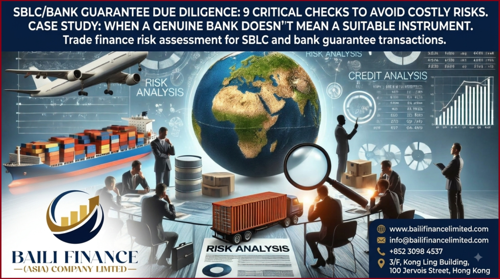 Trade finance risk assessment for SBLC and bank guarantee transactions