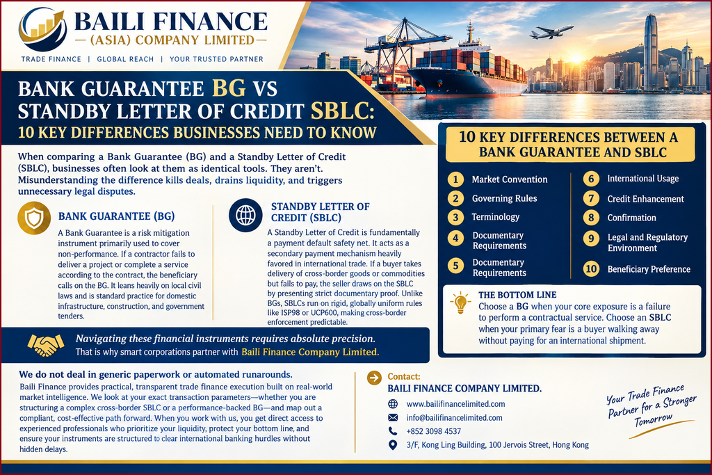 Bank Guarantee BG vs SBLC comparison
