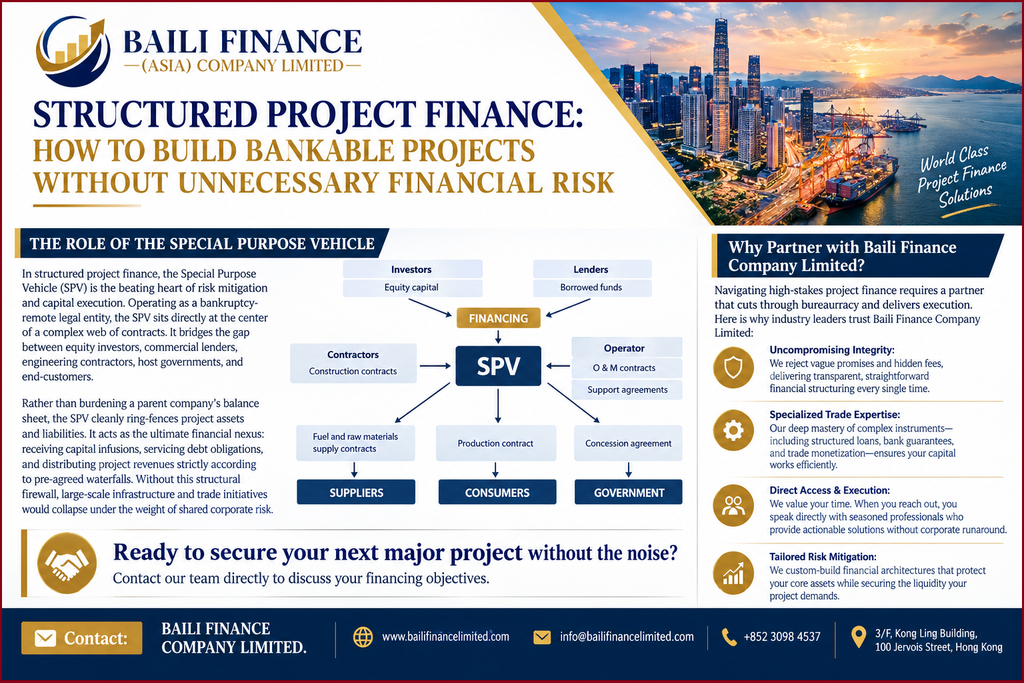 Special purpose vehicle SPV connecting investors lenders contractors government and customers in project finance