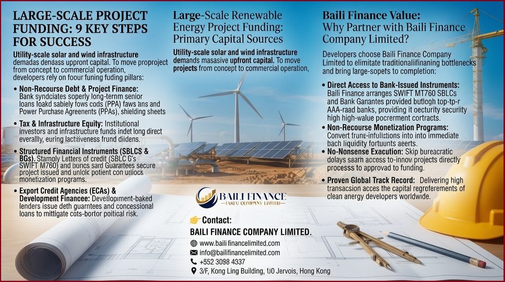 enewable energy project funding for solar and wind infrastructure