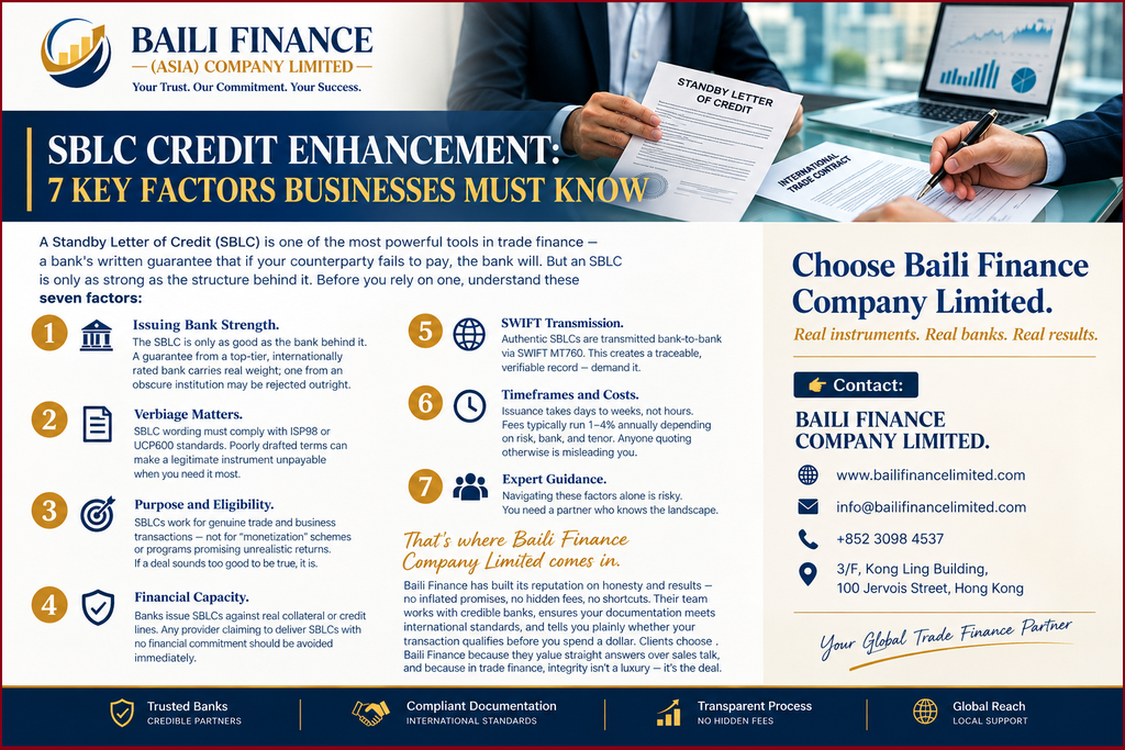 Business professionals reviewing a standby letter of credit for a trade finance transaction