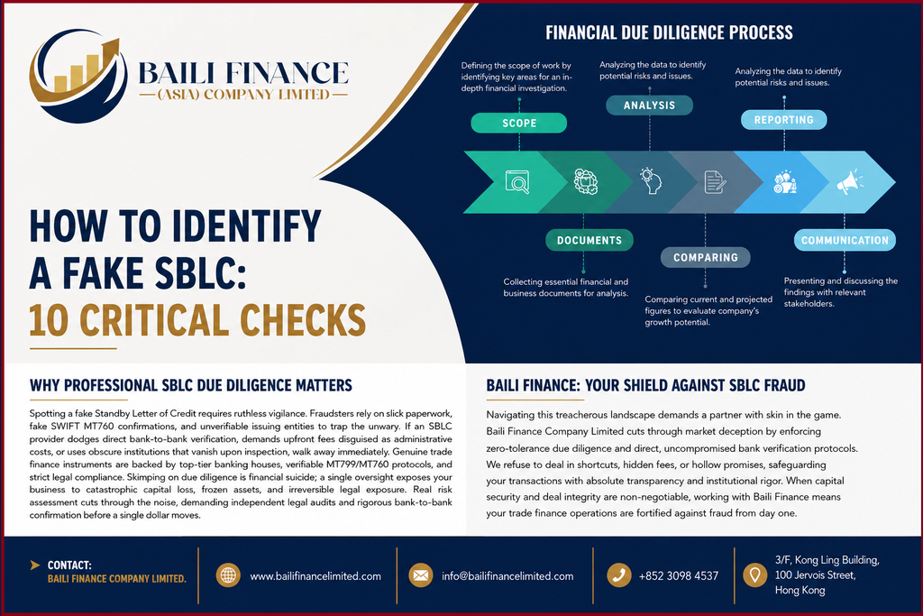 SBLC due diligence and financial risk assessment
