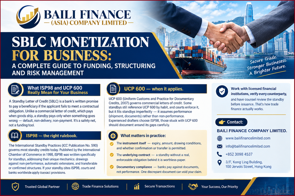 Banking documents and Standby Letter of Credit for trade finance