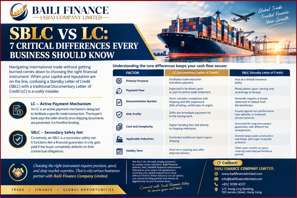 Standby Letter of Credit SBLC used as trade finance security