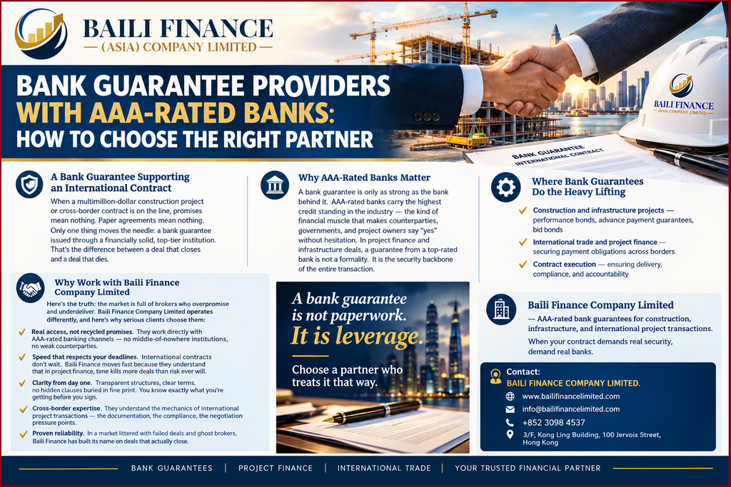 Project finance and construction contract supported by a bank guarantee