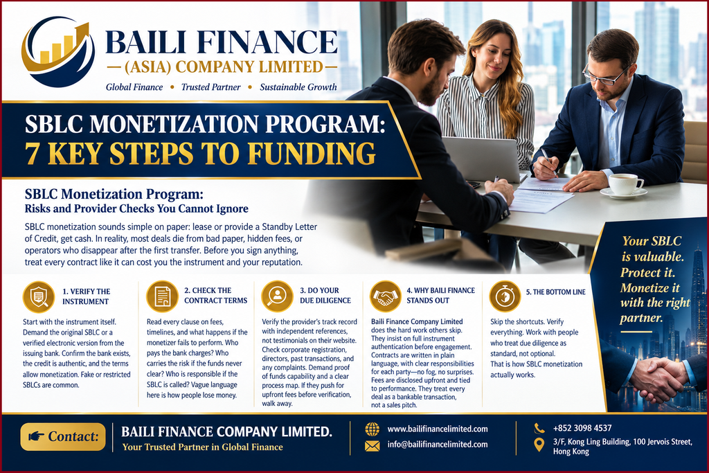 Reviewing contracts and due diligence requirements for an SBLC-related financing transaction